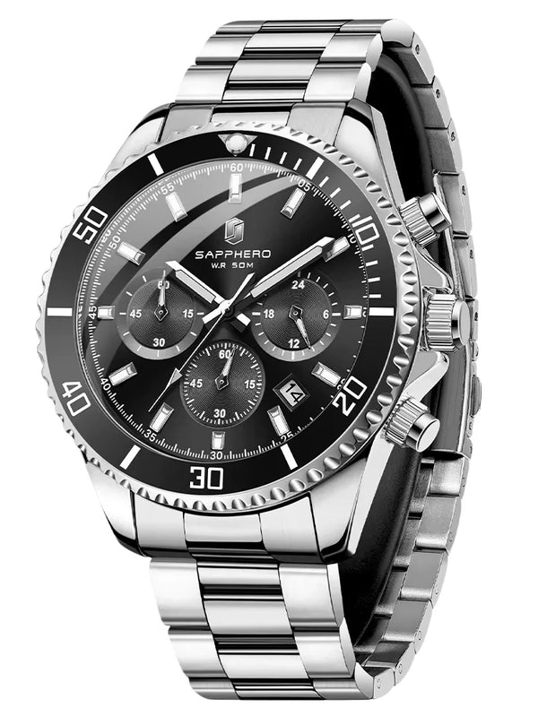 Relogio-Sapphero-Royale-Silver-Black
