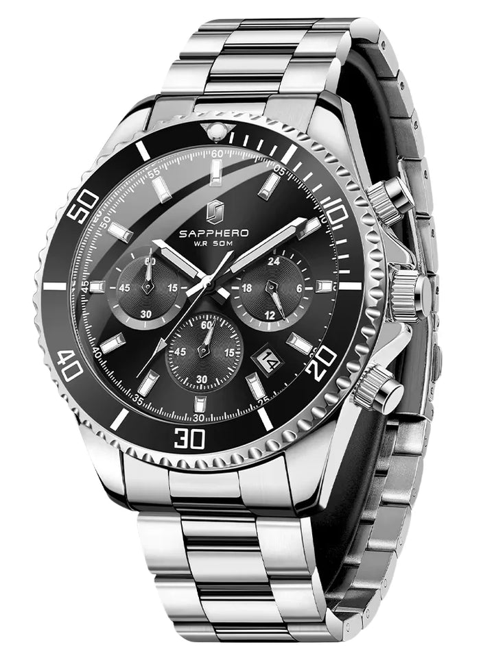 Relogio-Sapphero-Royale-Silver-Black