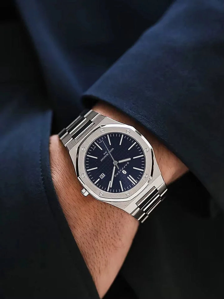 Relógio-Sapphero-Opulent-Silver-Blue